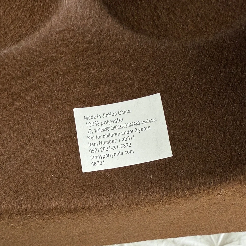 Brown Felt Wide Brim Hat - Picture 2 of 7